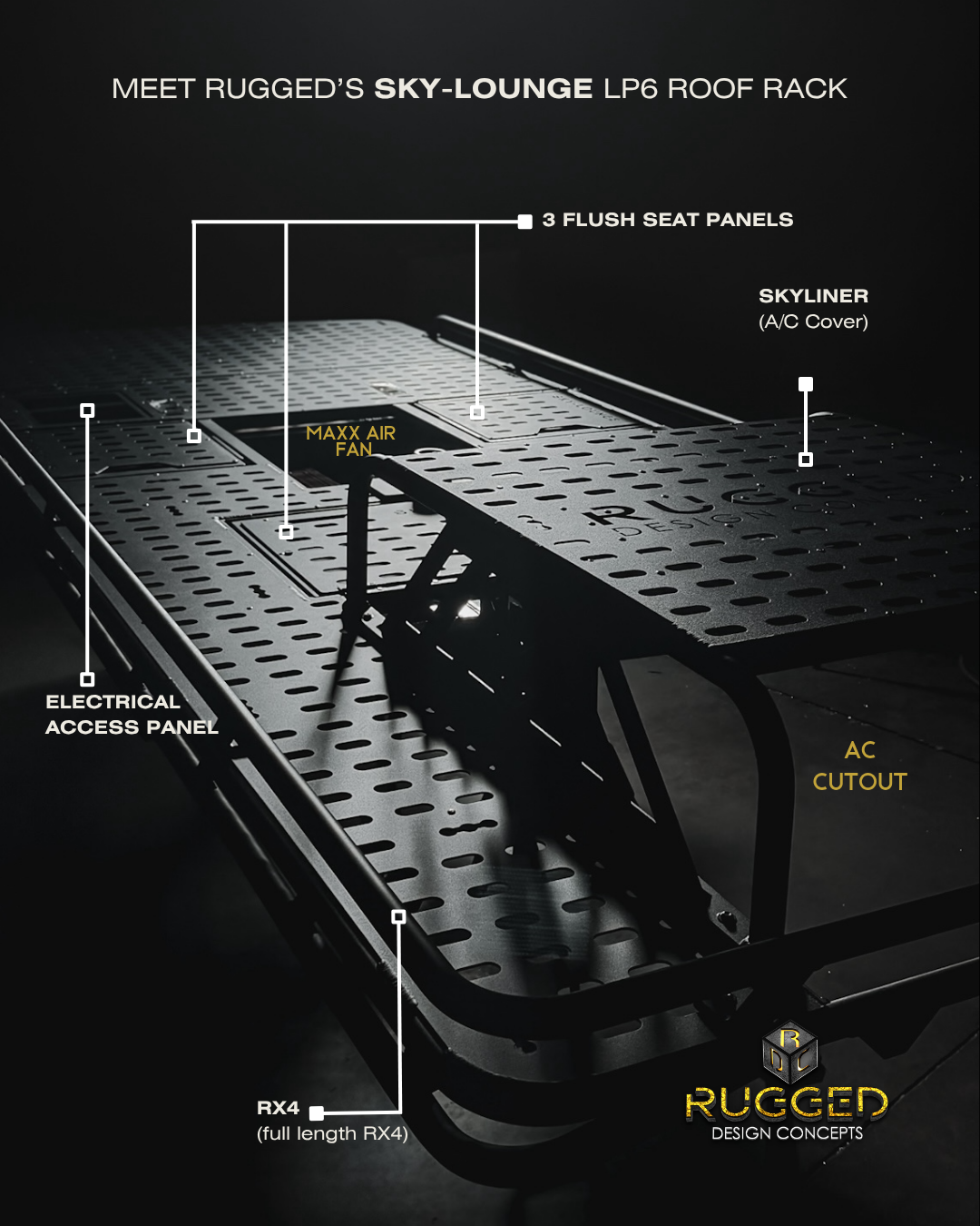 Alternative view of Baja LP:6 (Sky-Lounge Edition) Roof Rack